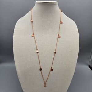 Marc Jacobs Rose Gold Disc Necklace